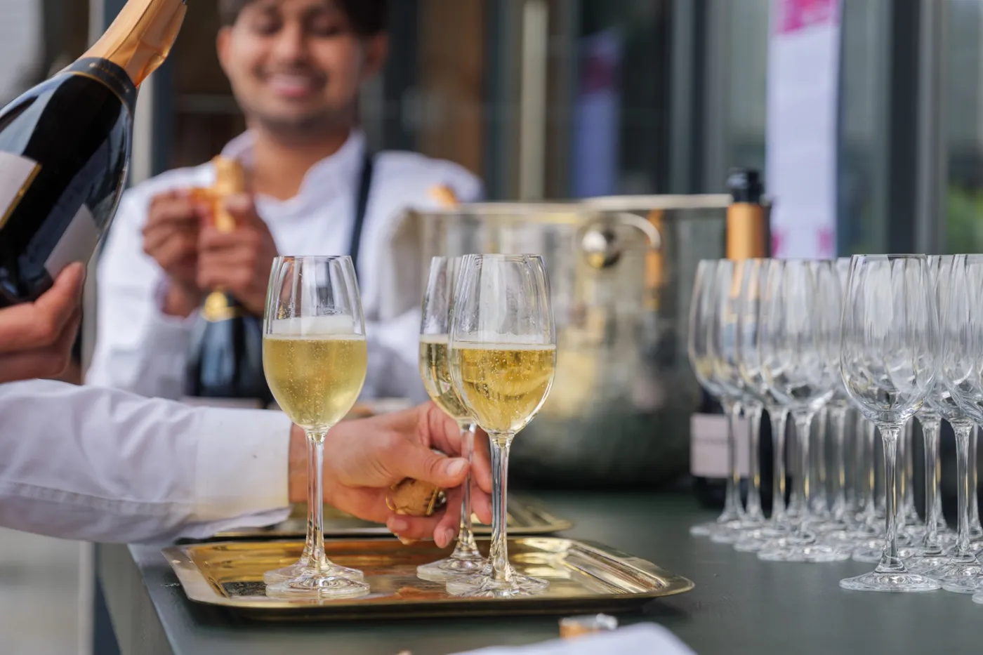 Champagne poured on arrival, June 2026